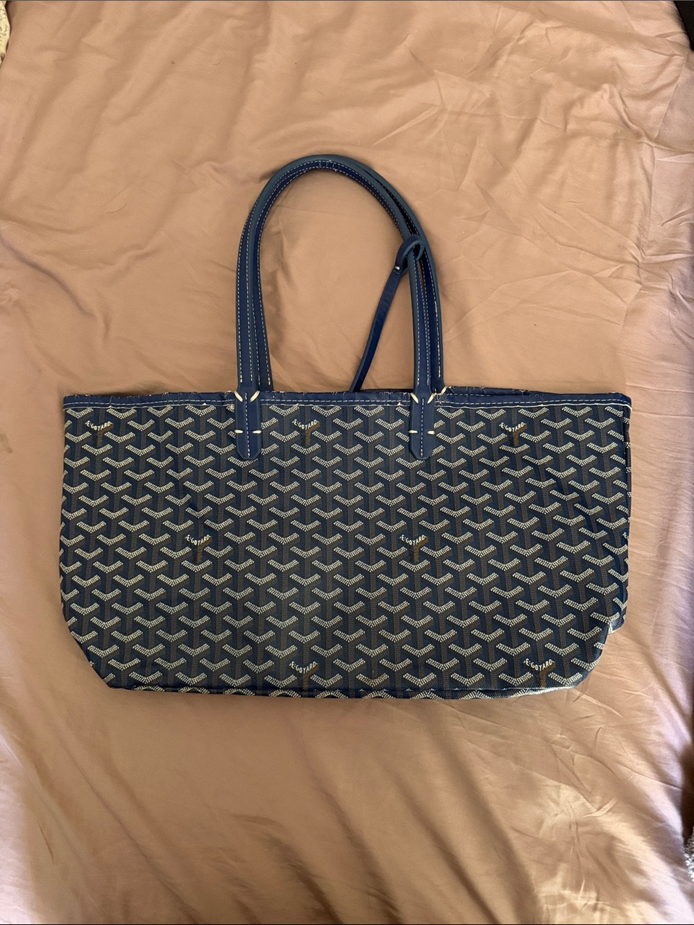 Blue Patterned Tote Bag
